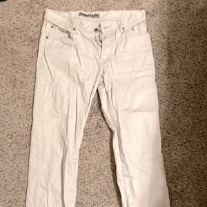 Express ‘Kingston’ White Denim Straight Leg Jeans
